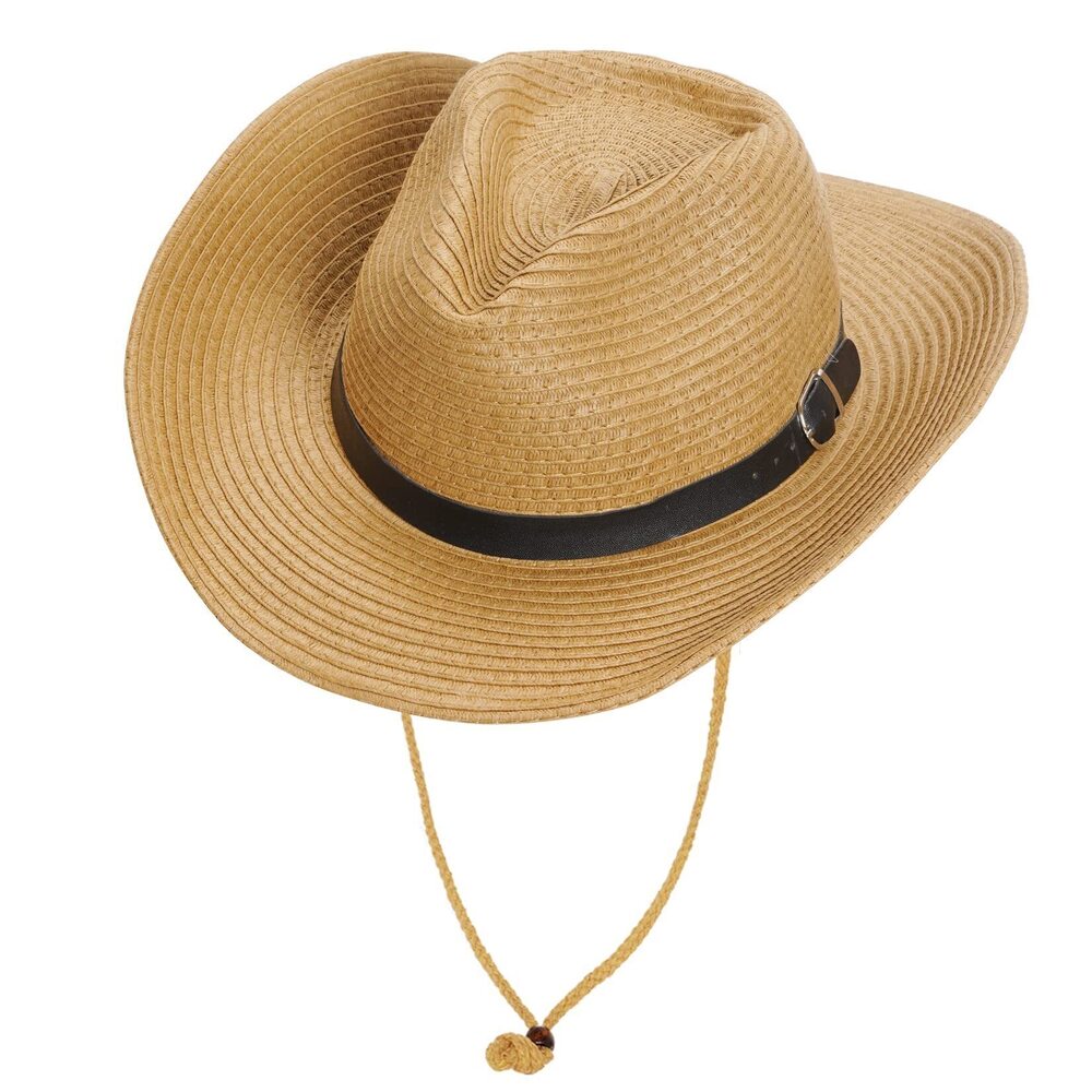 4637 Unisex Straw Cowboy Hats for Boys and Girls Western Beach Cowboy Sun